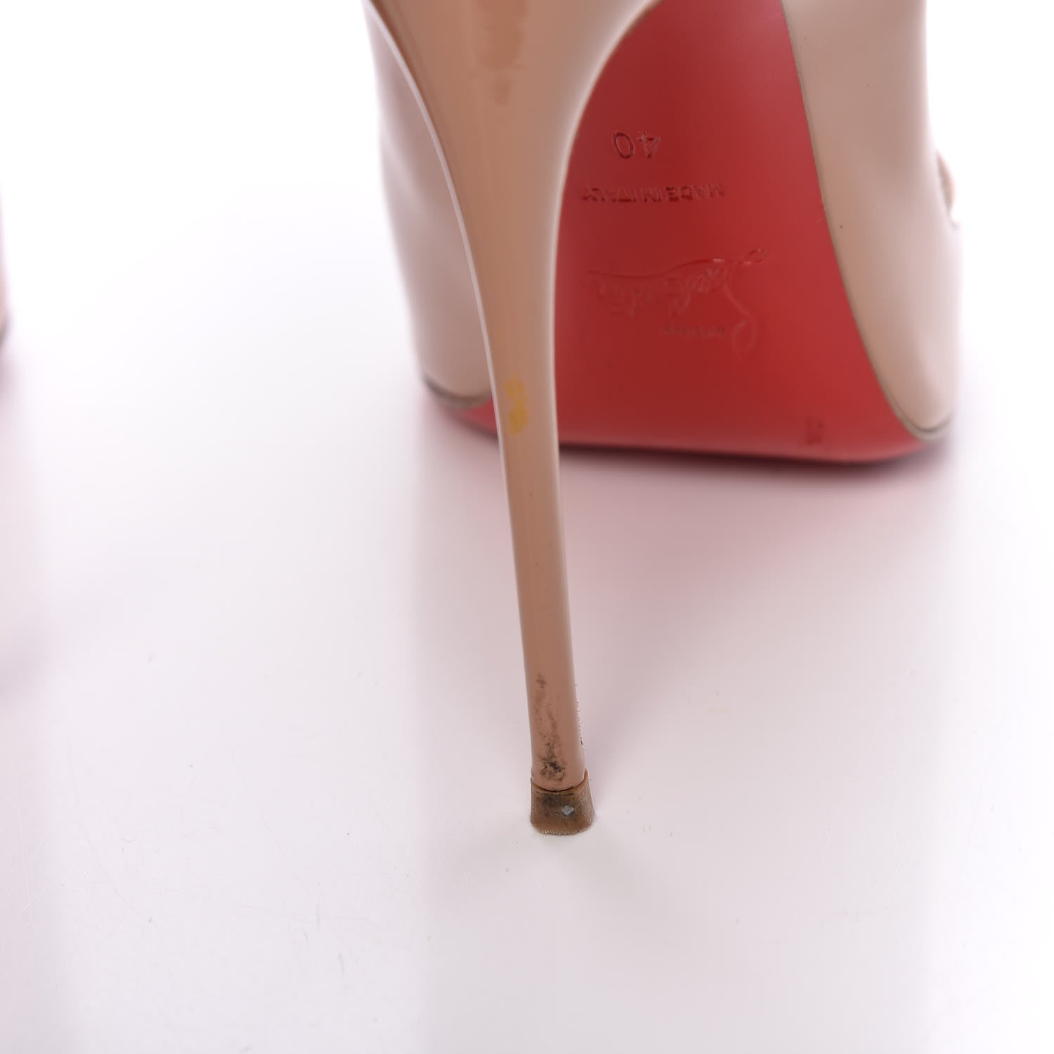 Christian Louboutin Patent So Kate 120 Pumps 40 Nude 18 of 23