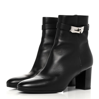 Hermes Calfskin Saint Germain Ankle Boots 38.5 Black 3 of 17