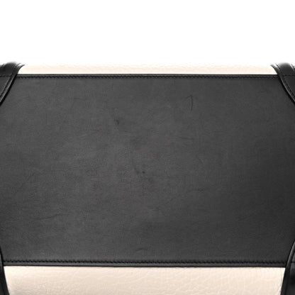 Celine Baby Grained Calfskin Tri-Color Mini Luggage White Liquorice 20 of 20