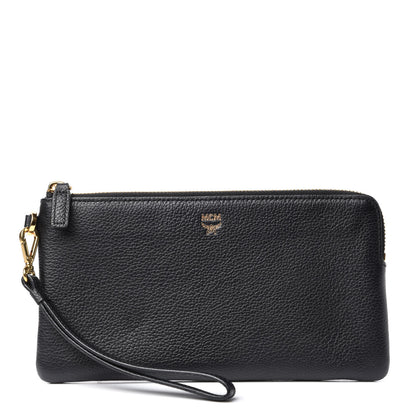 MCM Grained Calfskin Milla Tech Pouch Black 1 of 6