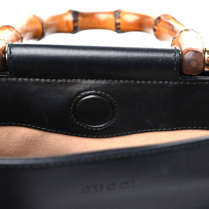 Gucci Nappa Bamboo Web Mini Nymphaea Top Handle Bag Black 21 of 21