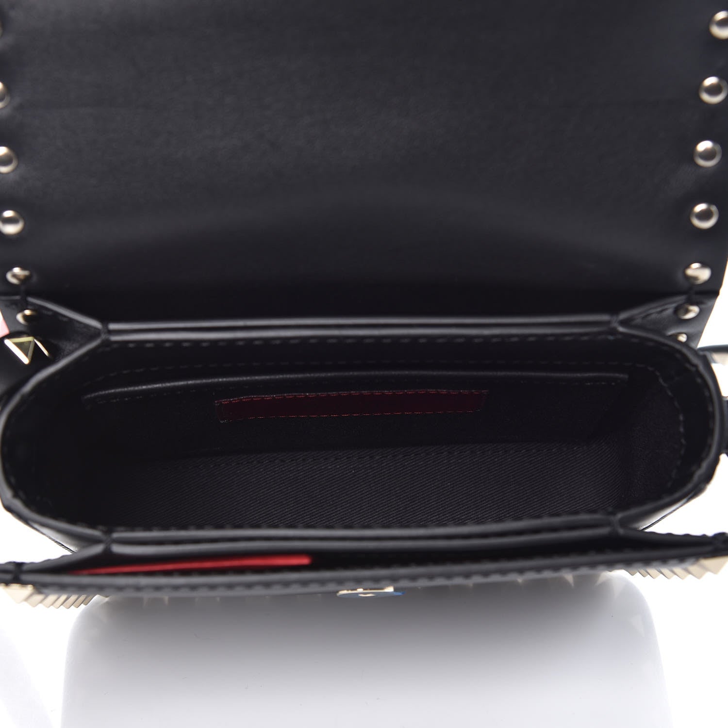 Valentino Garavani Vitello Rockstud Flap Crossbody Bag Black 5 of 8