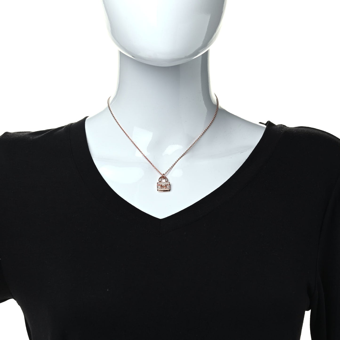 18K Rose Gold Diamond Constance Amulettes Pendant Necklace