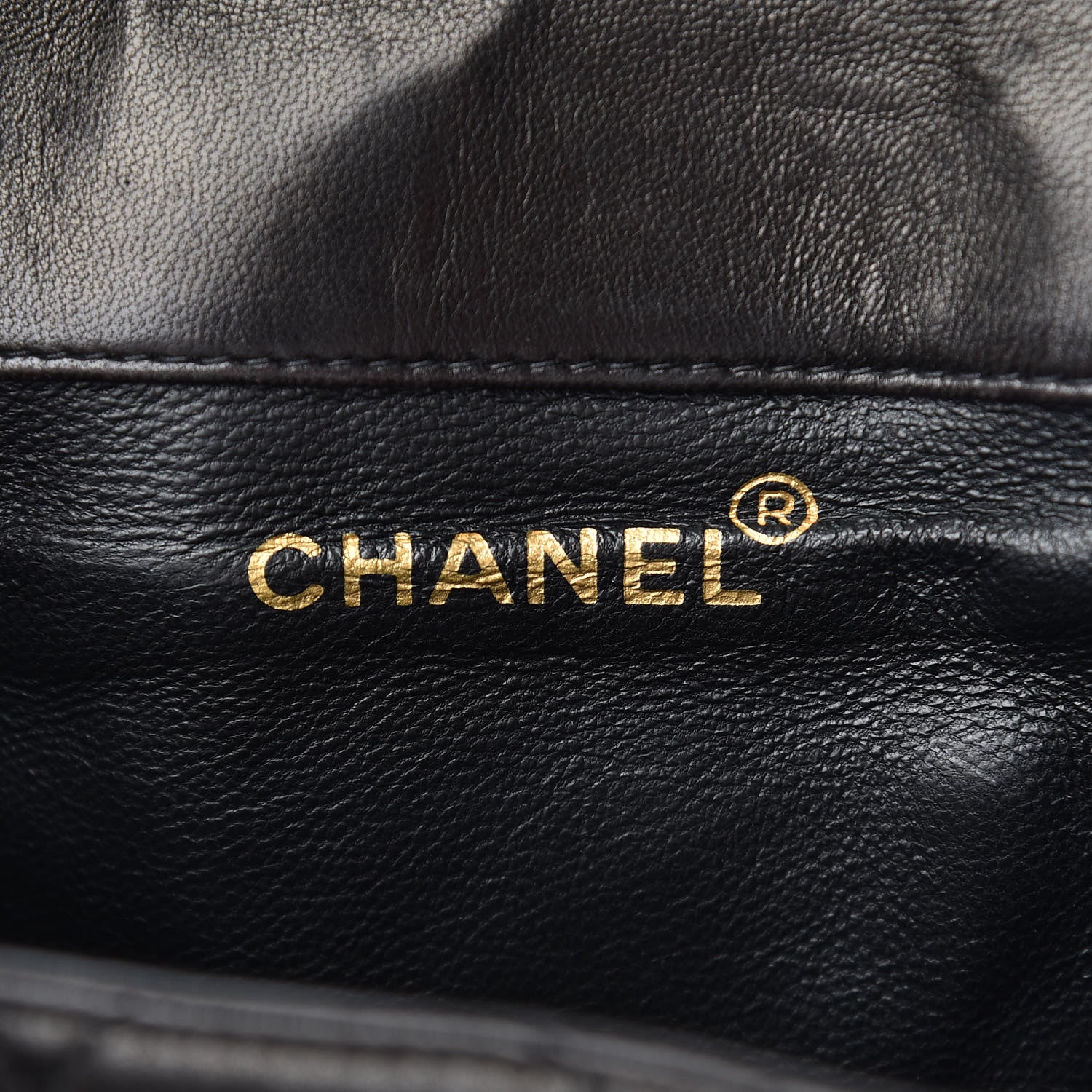 Chanel Lambskin Quilted Drawstring Backpack Black 6 of 10