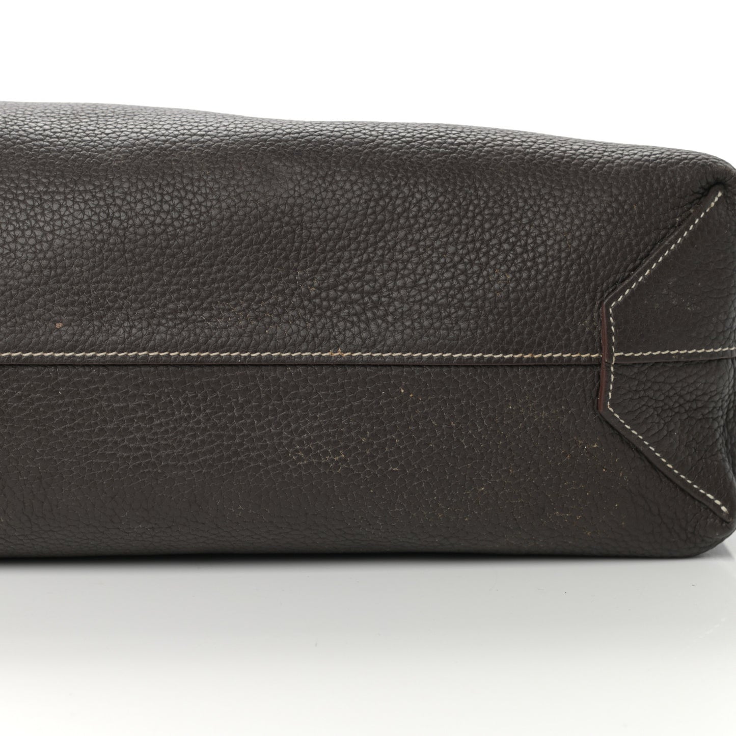 Taurillon Clemence Double Sens 36 Reversible Tote Etoupe Etain