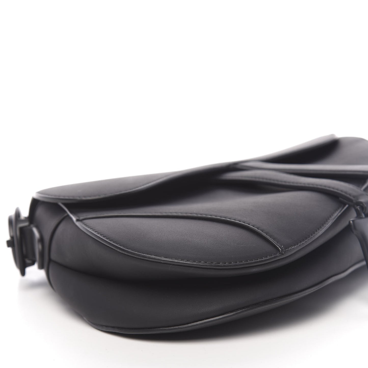 Ultra Matte Calfskin Saddle Bag Black