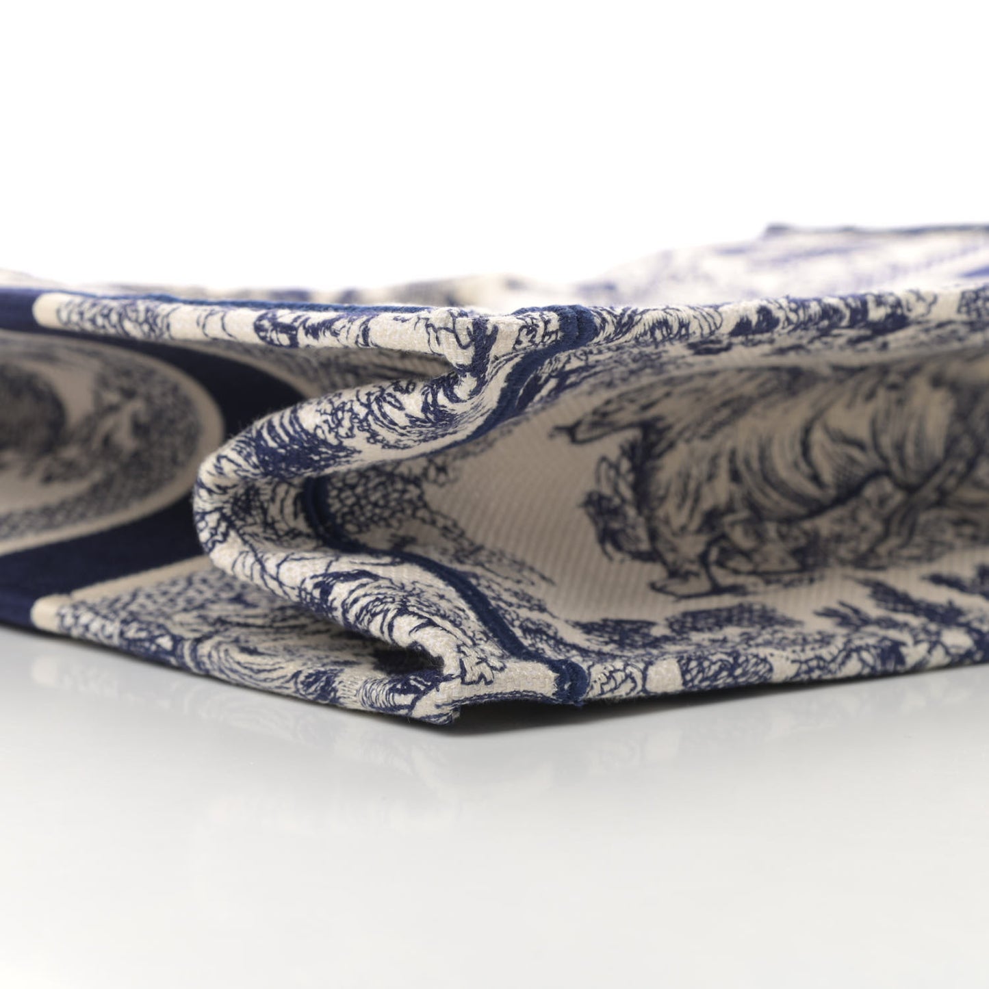 Canvas Embroidered Medium Dioriviera Toile De Jouy Book Tote Blue