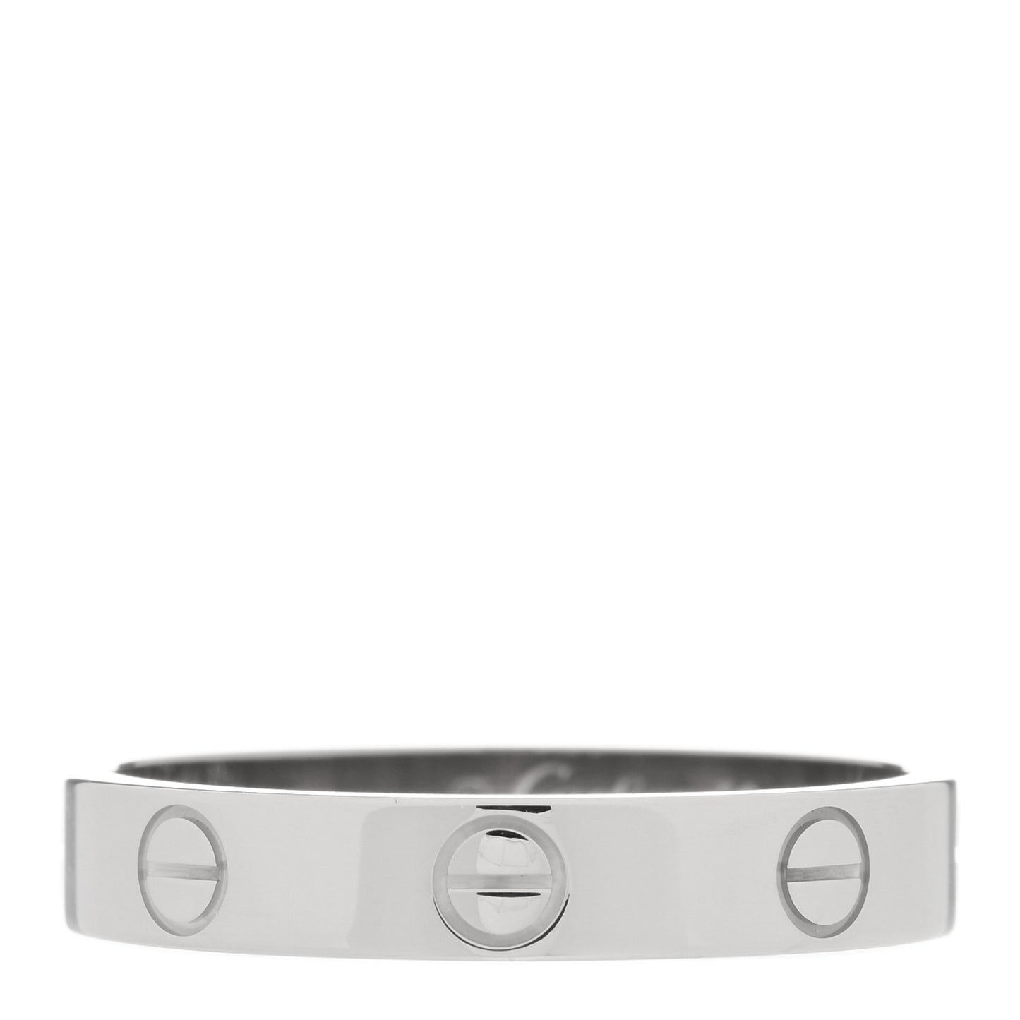 18K White Gold 3.5mm LOVE Wedding Band Ring 56 7.5