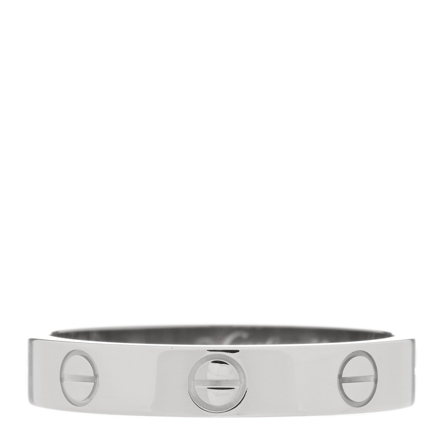 Cartier 18K White Gold 3.5mm LOVE Wedding Band Ring 56 7.5 1 of 5