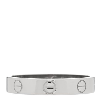 Cartier 18K White Gold 3.5mm LOVE Wedding Band Ring 56 7.5 1 of 5