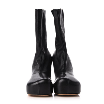 Bottega Veneta Nappa Platform Square Toe Ankle Boots 37 Black 2 of 9