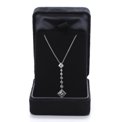 Tiffany Platinum Diamond Grace Drop Pendant Necklace 6 of 6