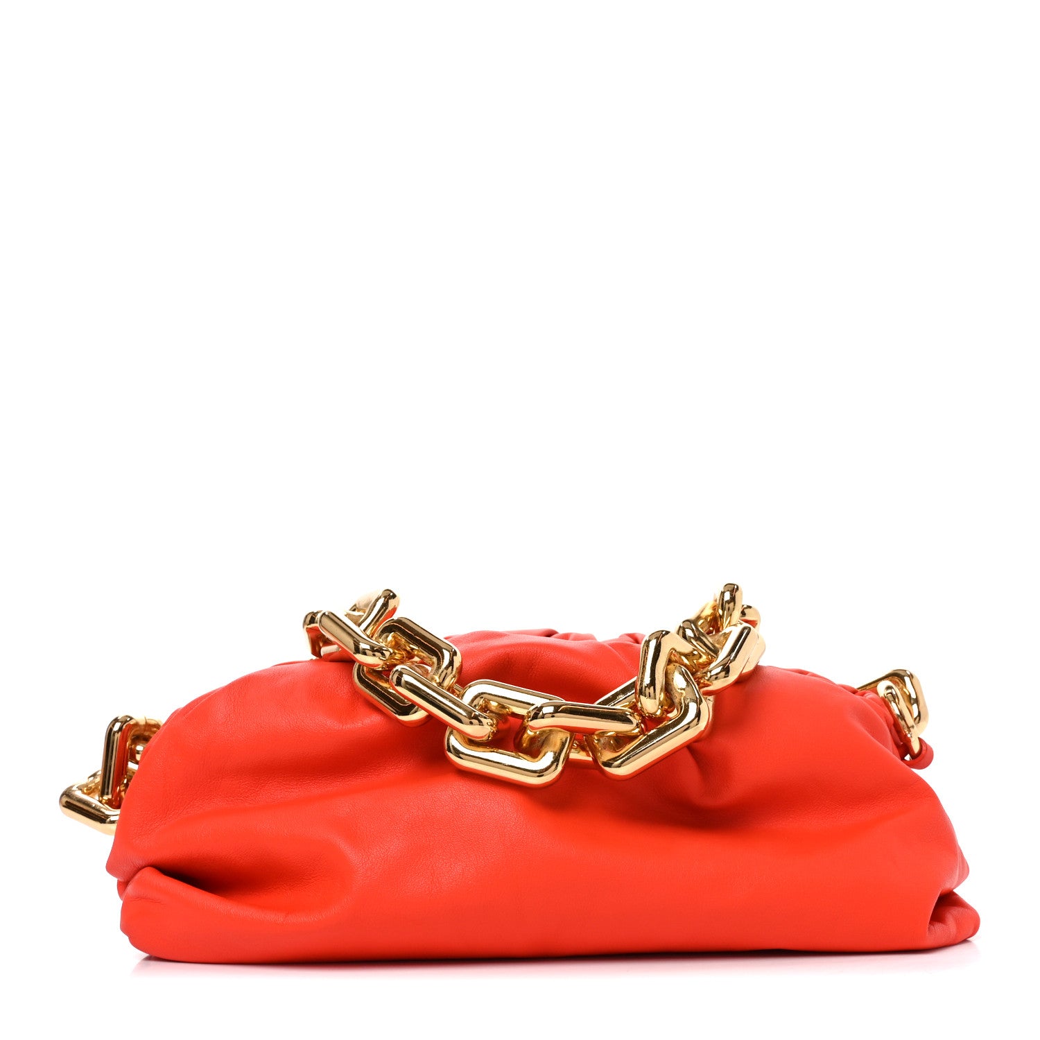 Bottega Veneta Calfskin The Pouch Chain Orange 1 of 11