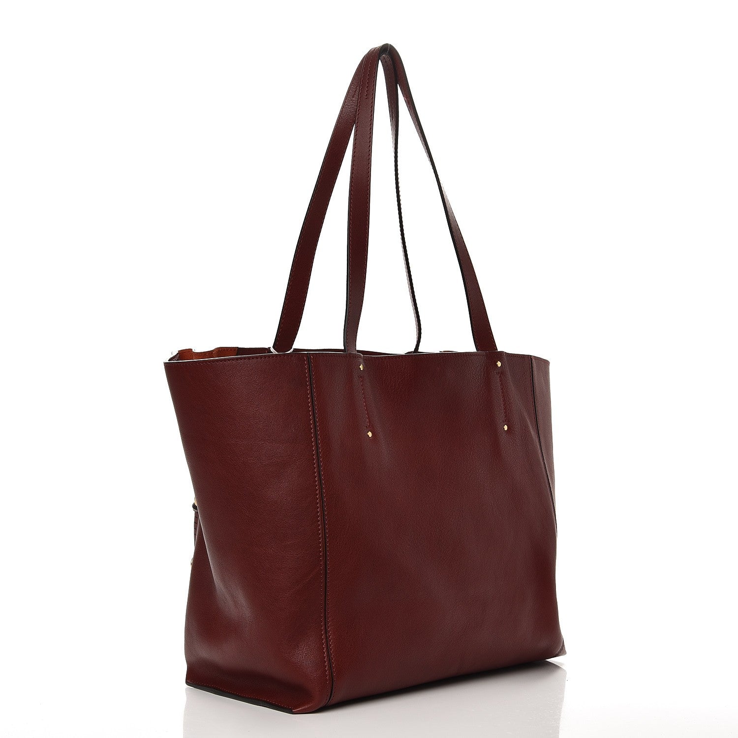 Chloe Smooth Calfskin Medium Milo Shopping Tote Sienna Red 3 of 8