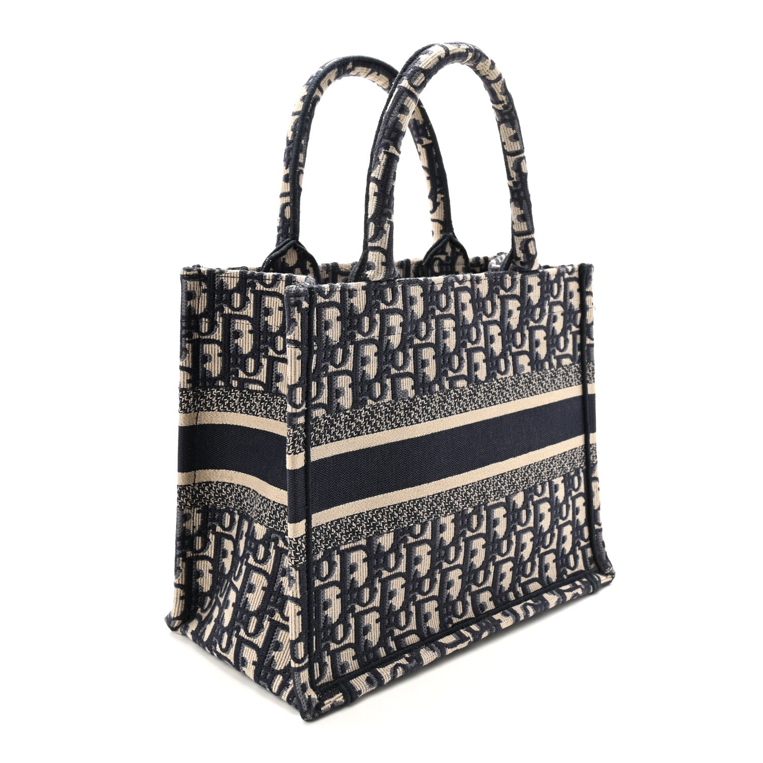 Christian Dior Oblique Small Book Tote Blue Multicolor 3 of 10