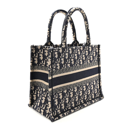 Christian Dior Oblique Small Book Tote Blue Multicolor 3 of 10