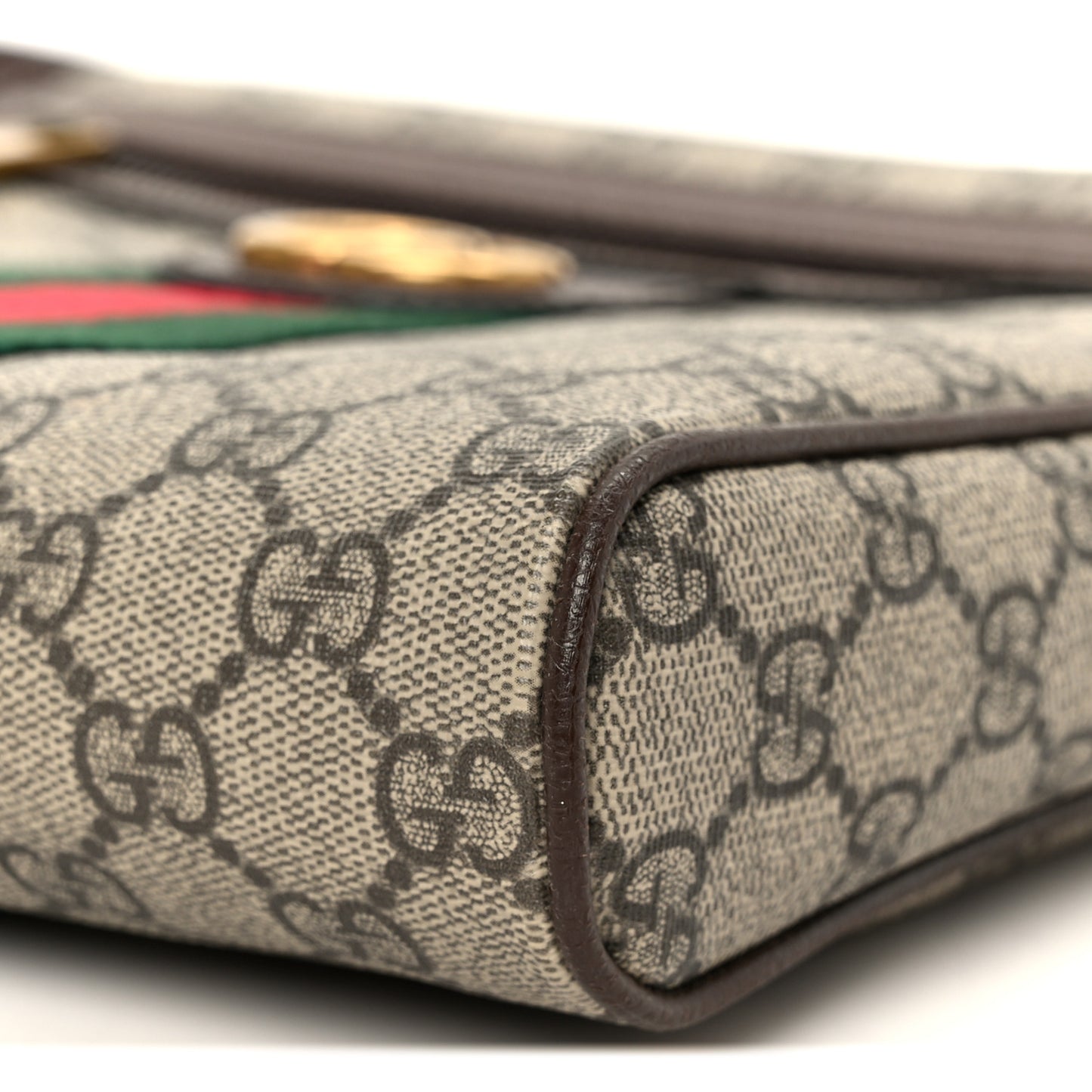 GG Supreme Monogram Web Small Ophidia Messenger Bag Brown
