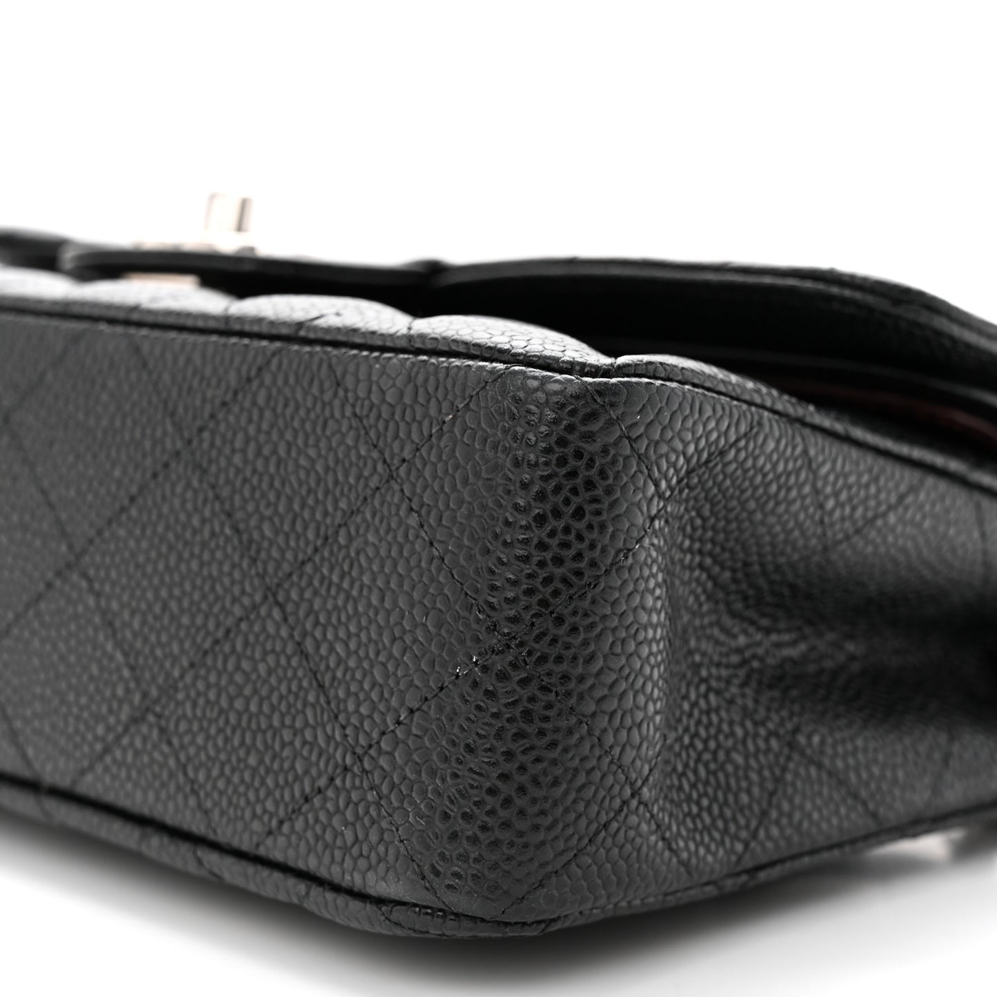 Caviar Quilted Small Double Flap Black