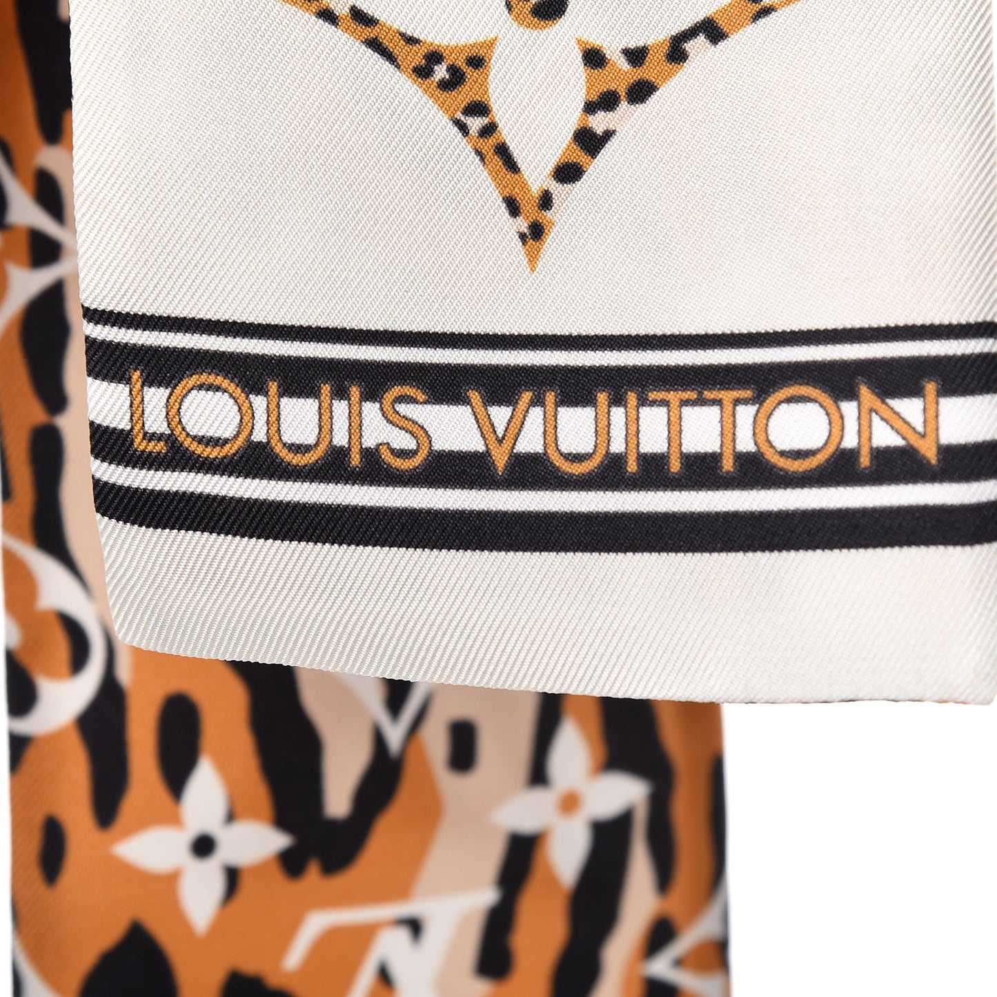 Silk Monogram Giant Jungle Bandeau Ivory
