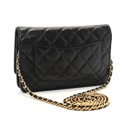 Chanel Caviar Quilted Wallet On Chain WOC Black 3 of 10