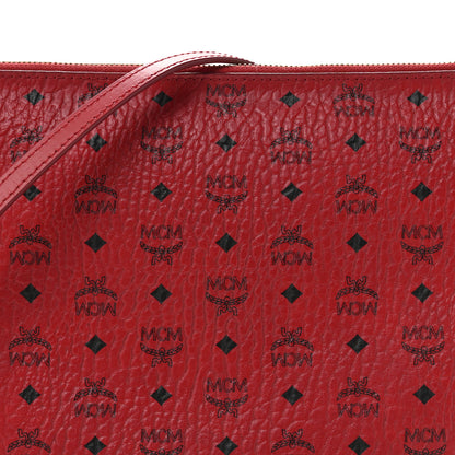 MCM Visetos Medium Crossbody Pouch Ruby Red 7 of 10