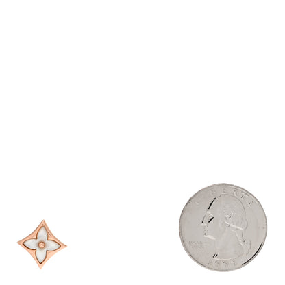 Louis Vuitton 18K Pink Gold Mother of Pearl Color Blossom Star Stud Earring 2 of 4