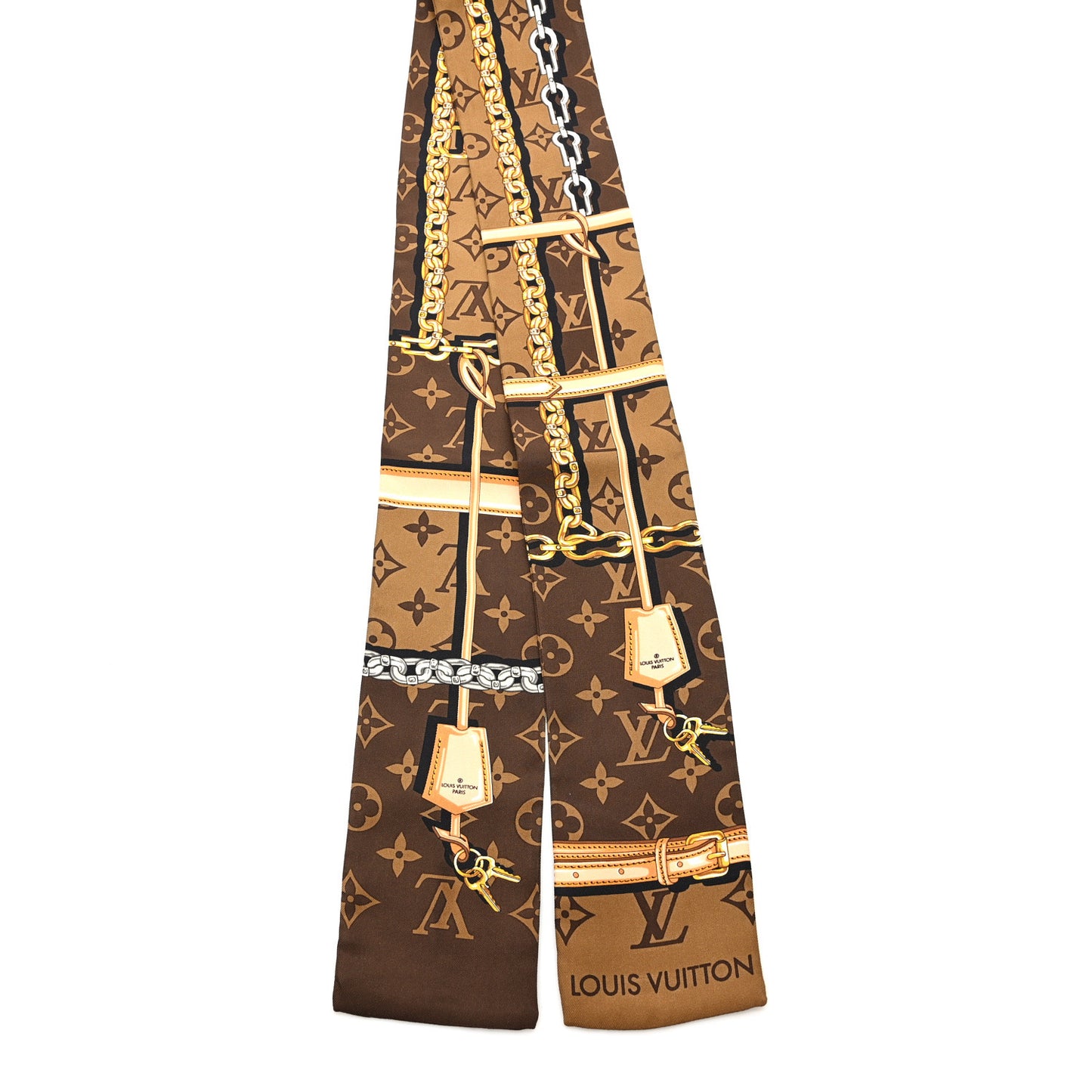 Silk Monogram Confidential Bandeau Brown