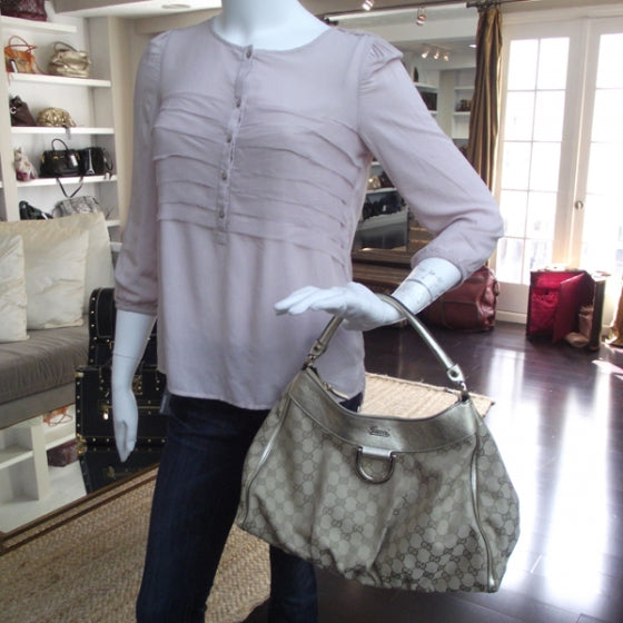 Monogram D Gold Hobo