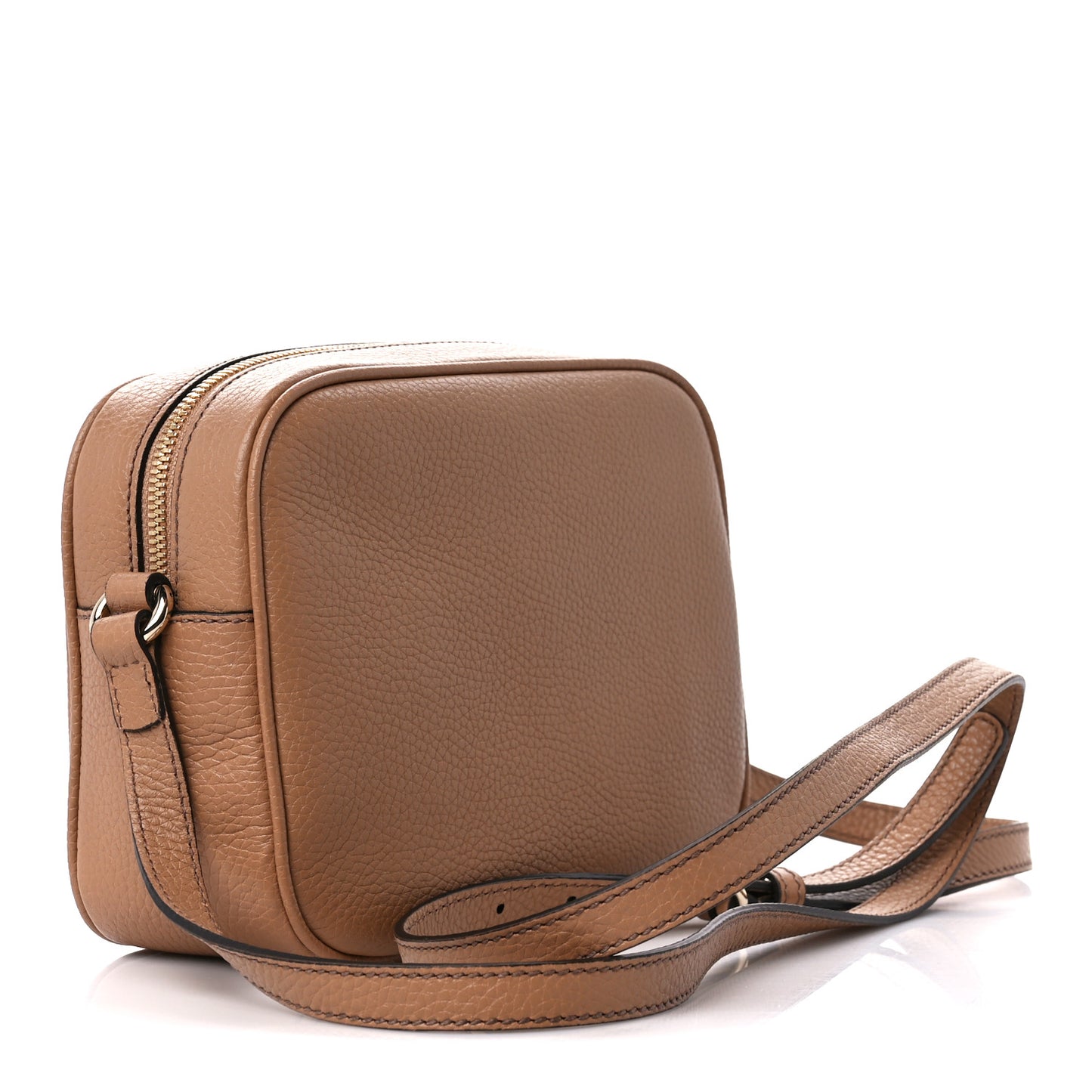Pebbled Calfskin Small Soho Disco Bag Camelia