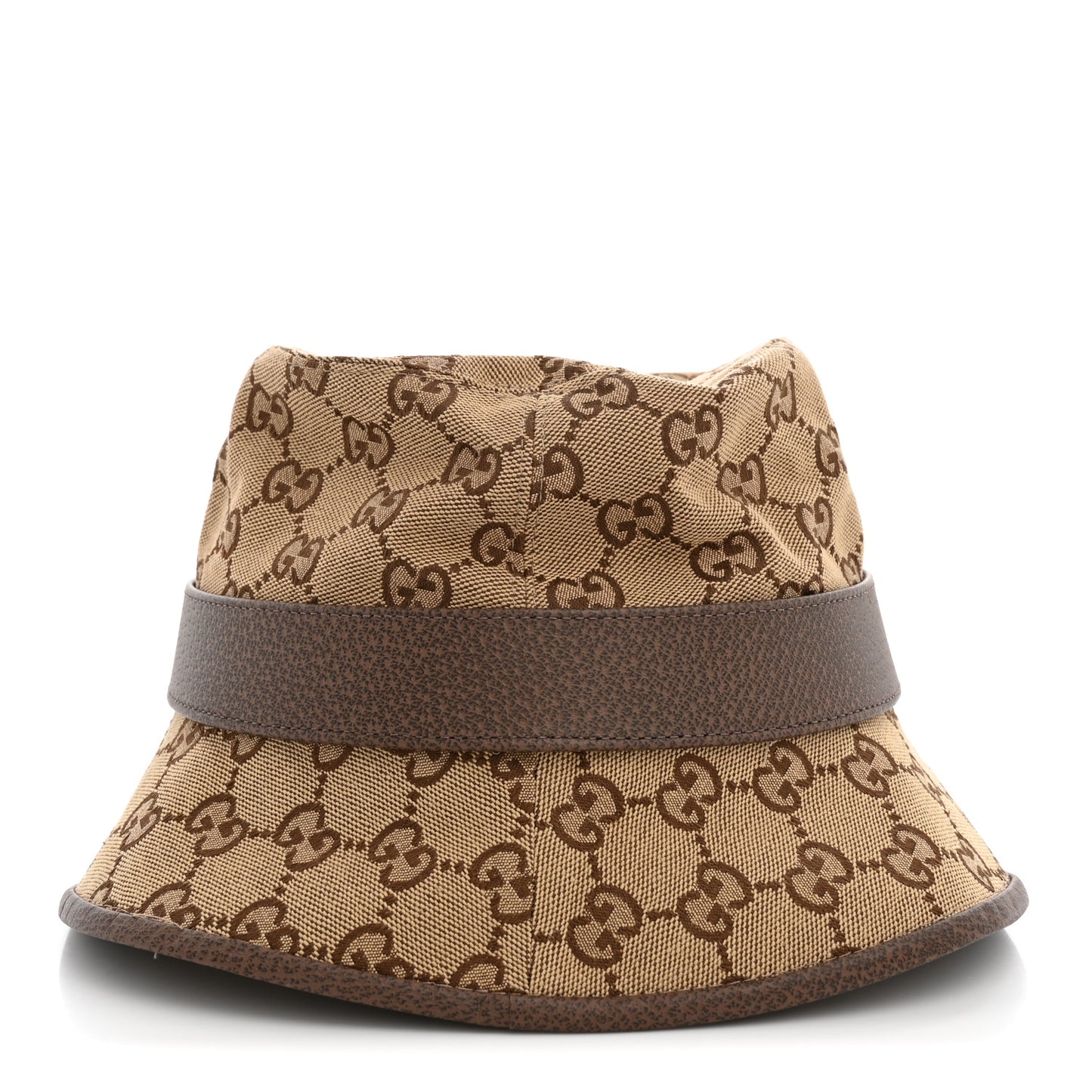 Monogram Textured Dollar Calfskin GG Jago Bucket Hat M Cacao Beige