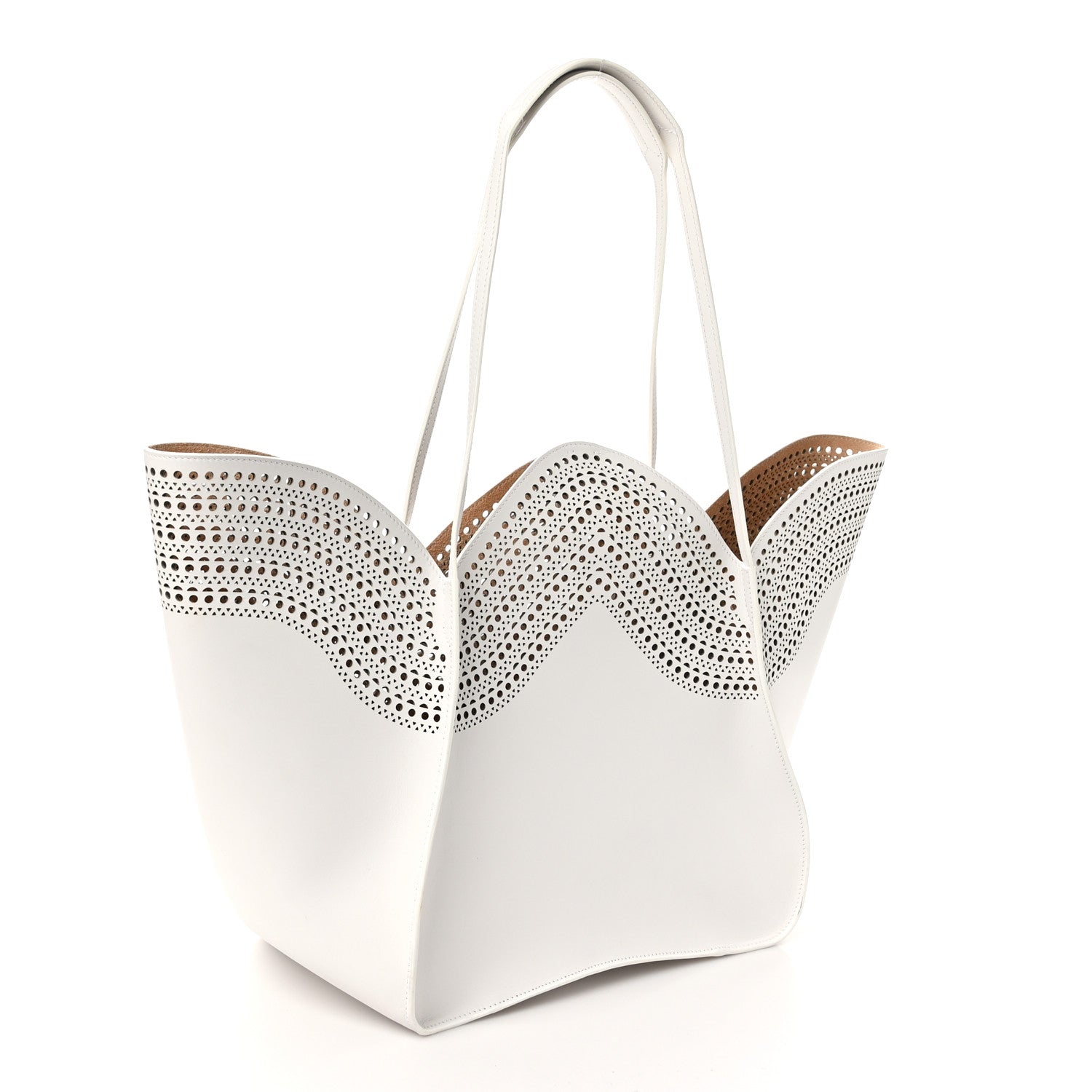 Alaia Calfskin Vienne Lili 24 Tote White 4 of 10