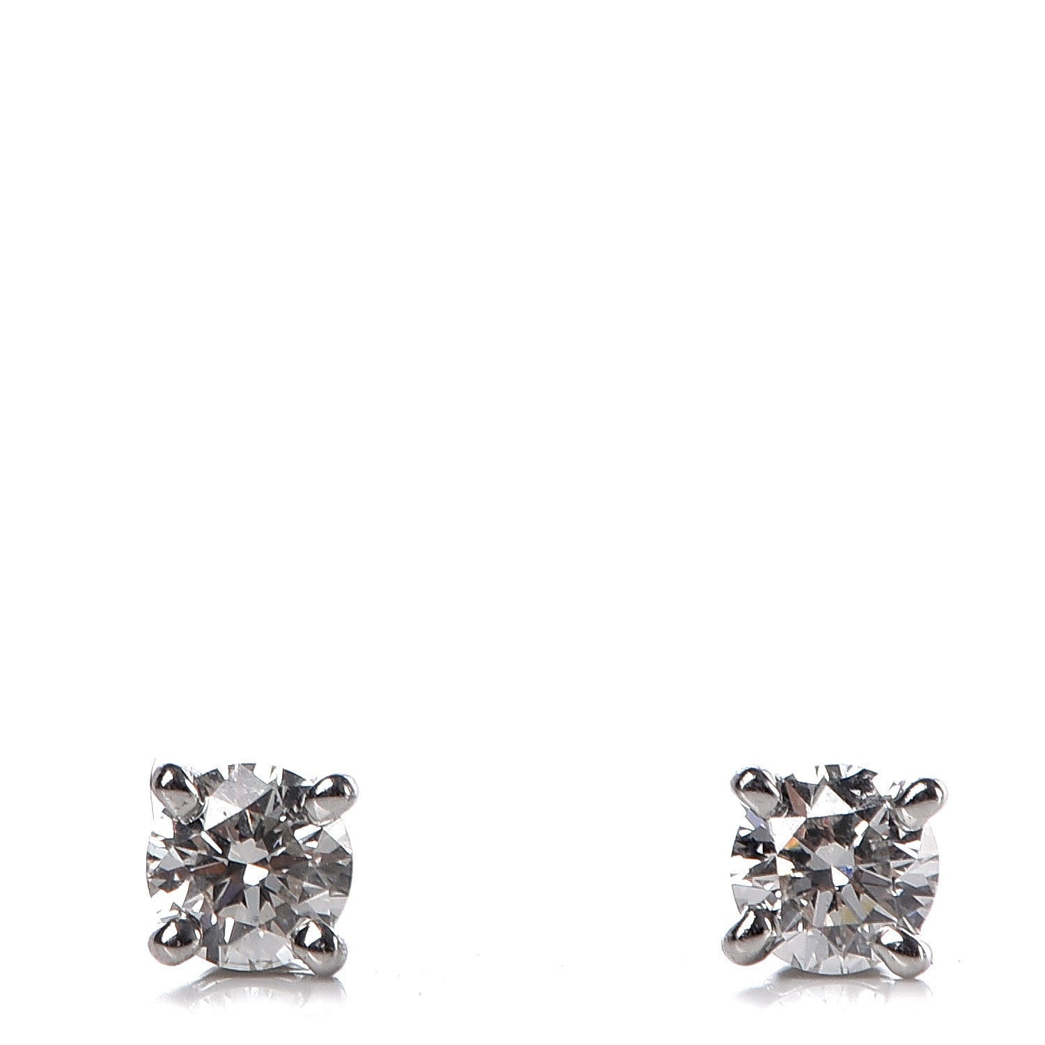 Tiffany Platinum Diamond .22ctw Solitaire Earrings 1 of 6