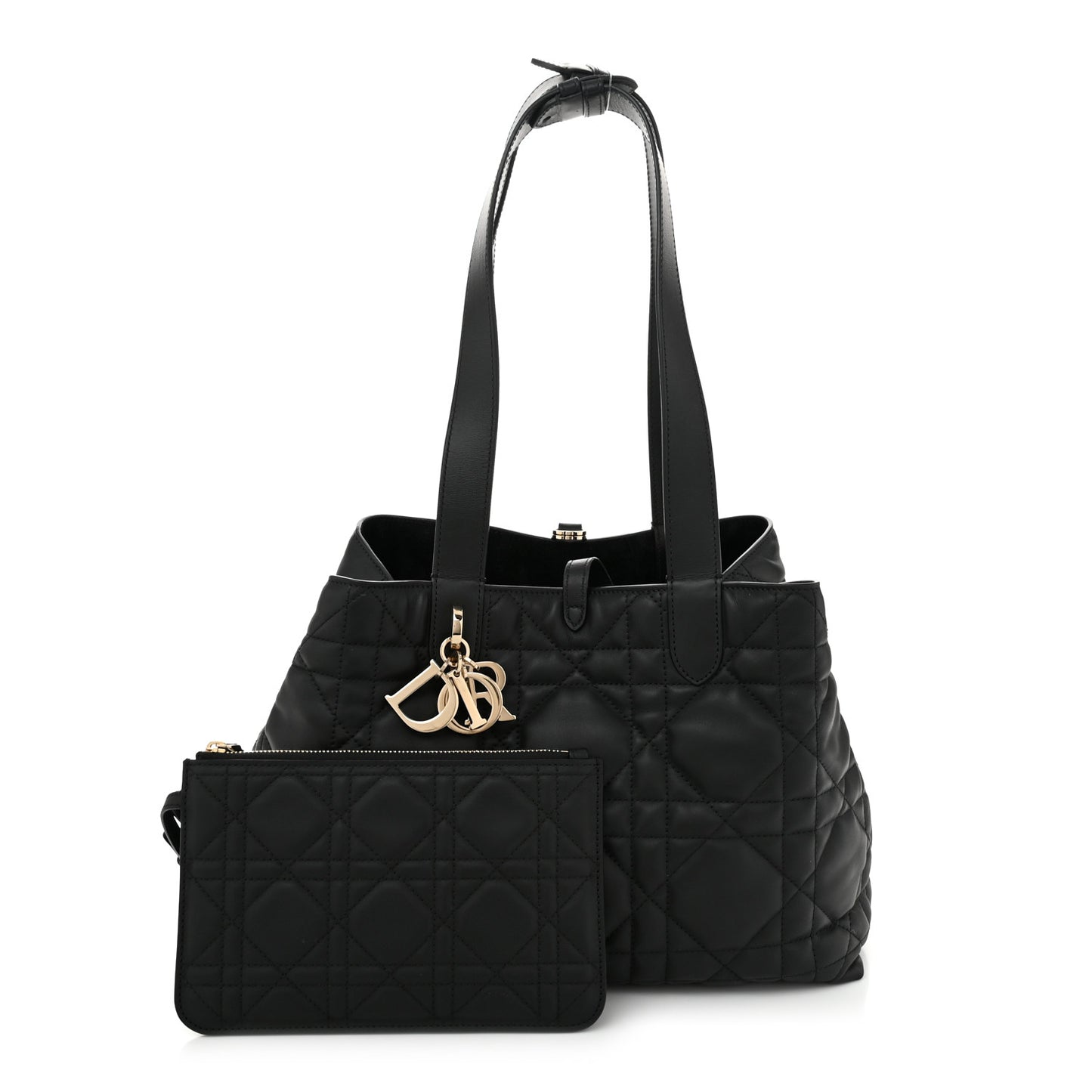 Calfskin Macrocannage Medium Toujours Black