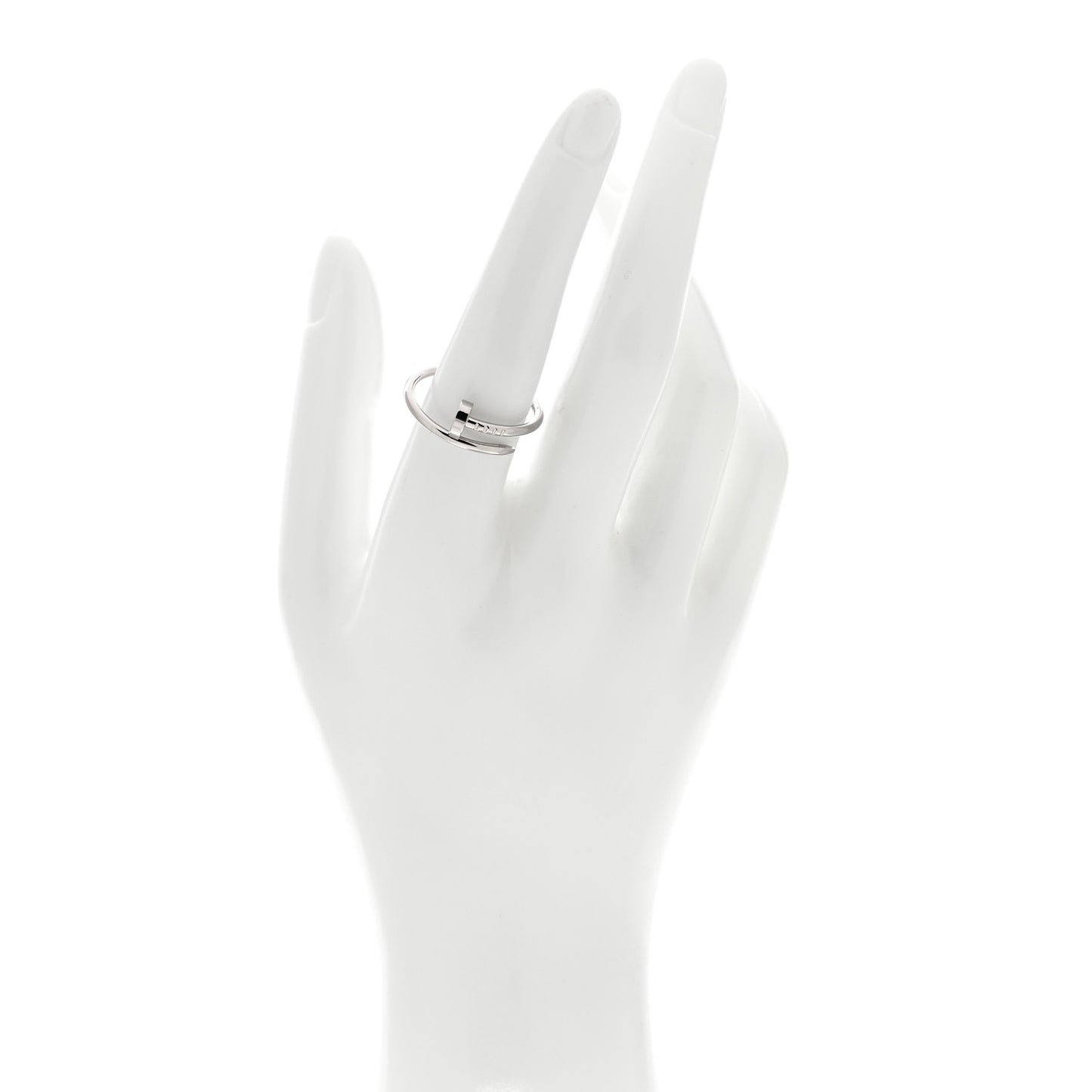 18K White Gold Small Juste Un Clou Ring 58 8.5