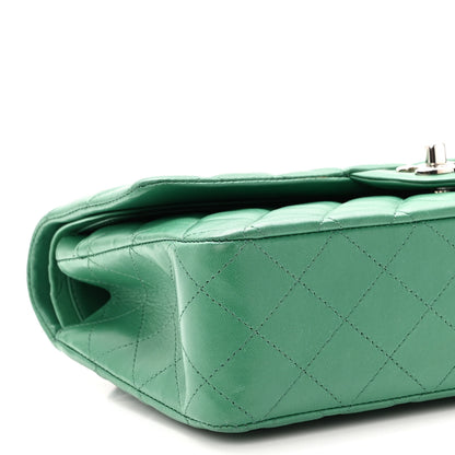 Chanel Lambskin Quilted Medium Double Flap Green 9 of 11