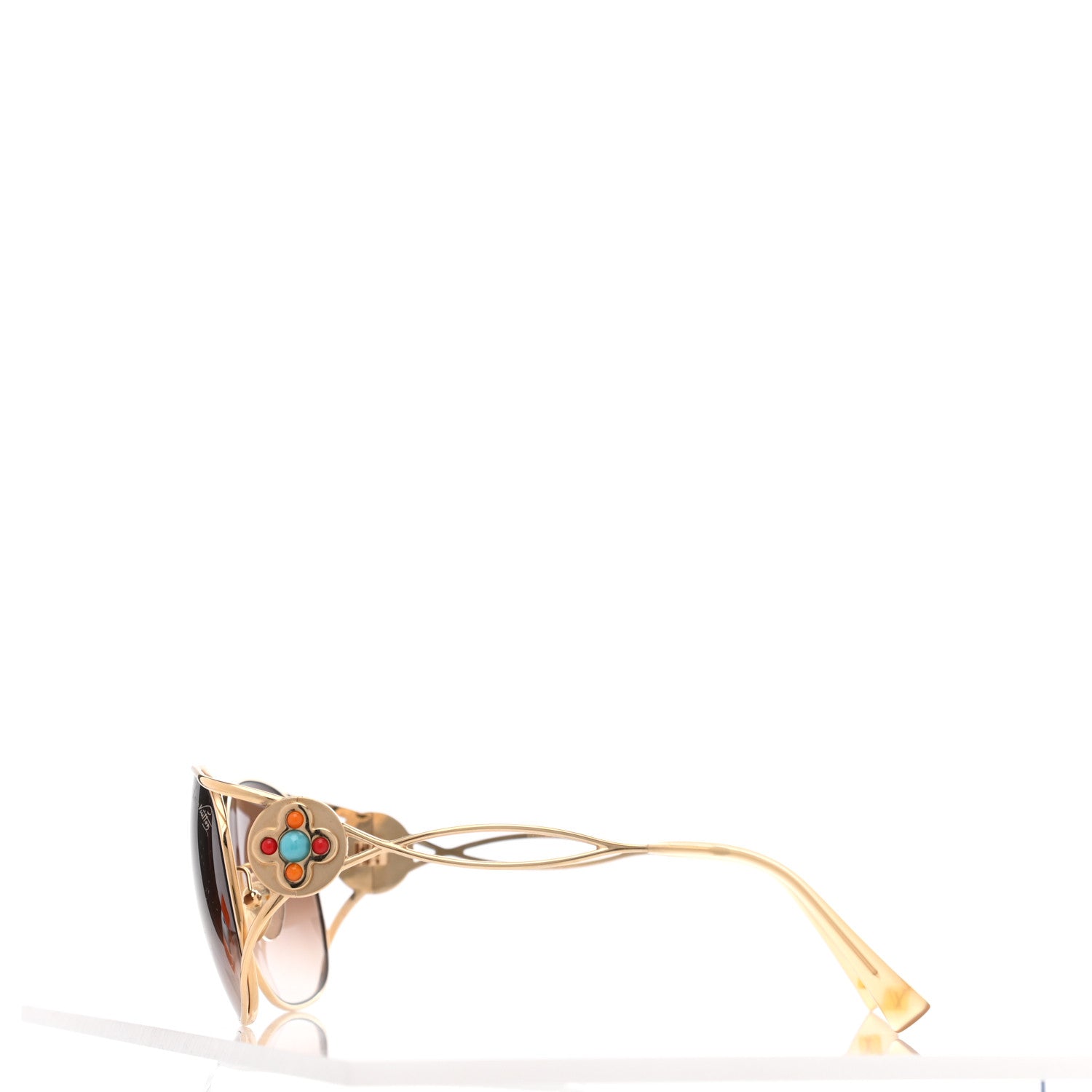 Louis Vuitton Thelma Sunglasses Z0055U Gold 5 of 14