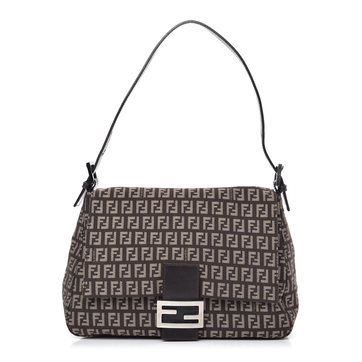 Fendi Zucchino Vitello Mama Baguette Testa di Moro Beige 1 of 9