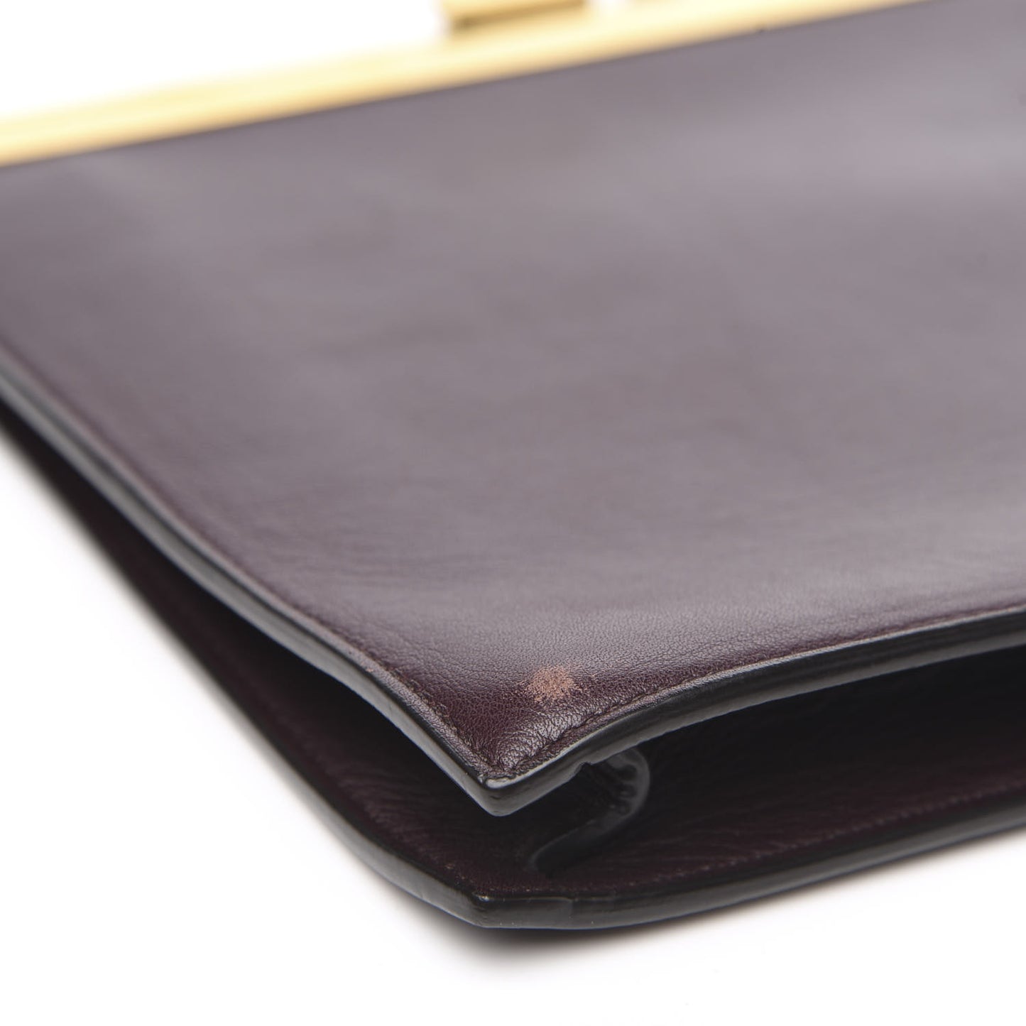 Smooth Calfskin Mini Clasp Bag Bordeaux