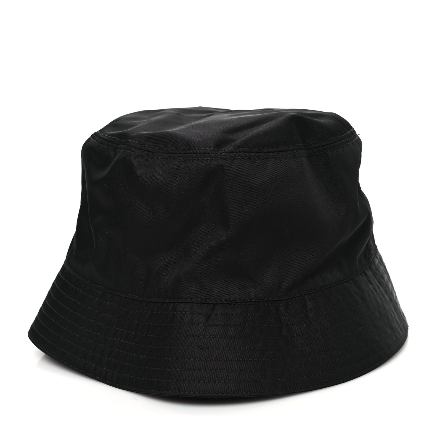 Re-Nylon Metal Triangle Logo Womens Bucket Hat M Black