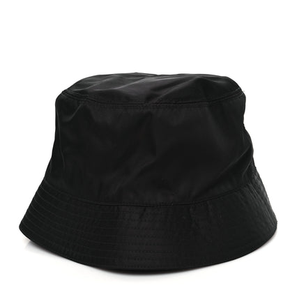 Prada Re-Nylon Metal Triangle Logo Womens Bucket Hat M Black 5 of 8