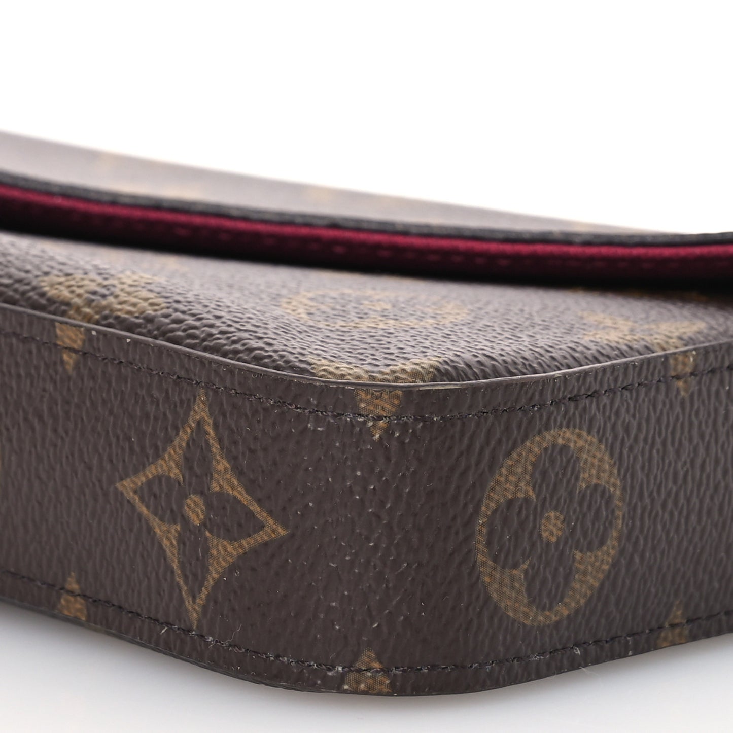 Monogram Pochette Felicie Chain Wallet Fuchsia