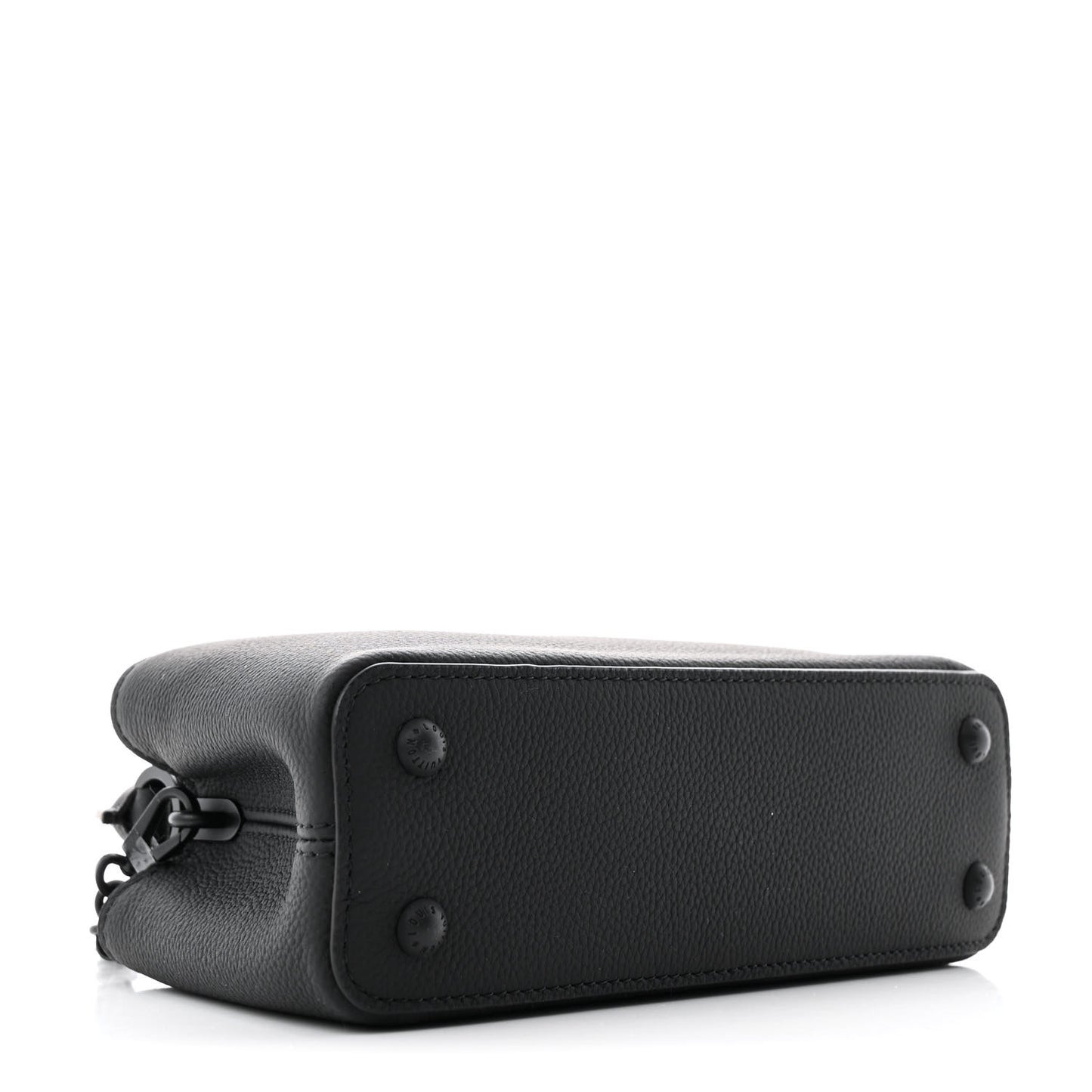 Matte Taurillon Capucines East West Mini All Black