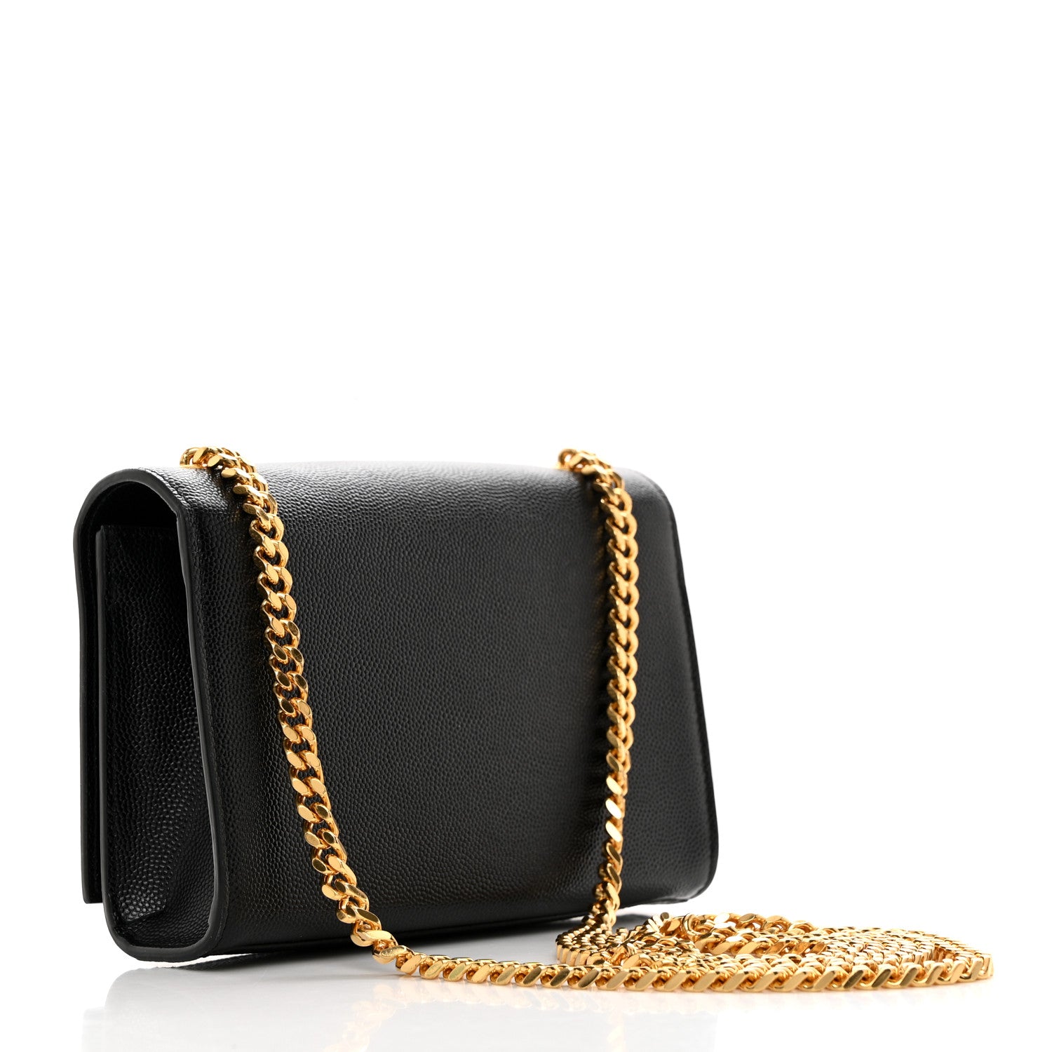 Saint Laurent Grain De Poudre Small Monogram Kate Satchel Black 2 of 10