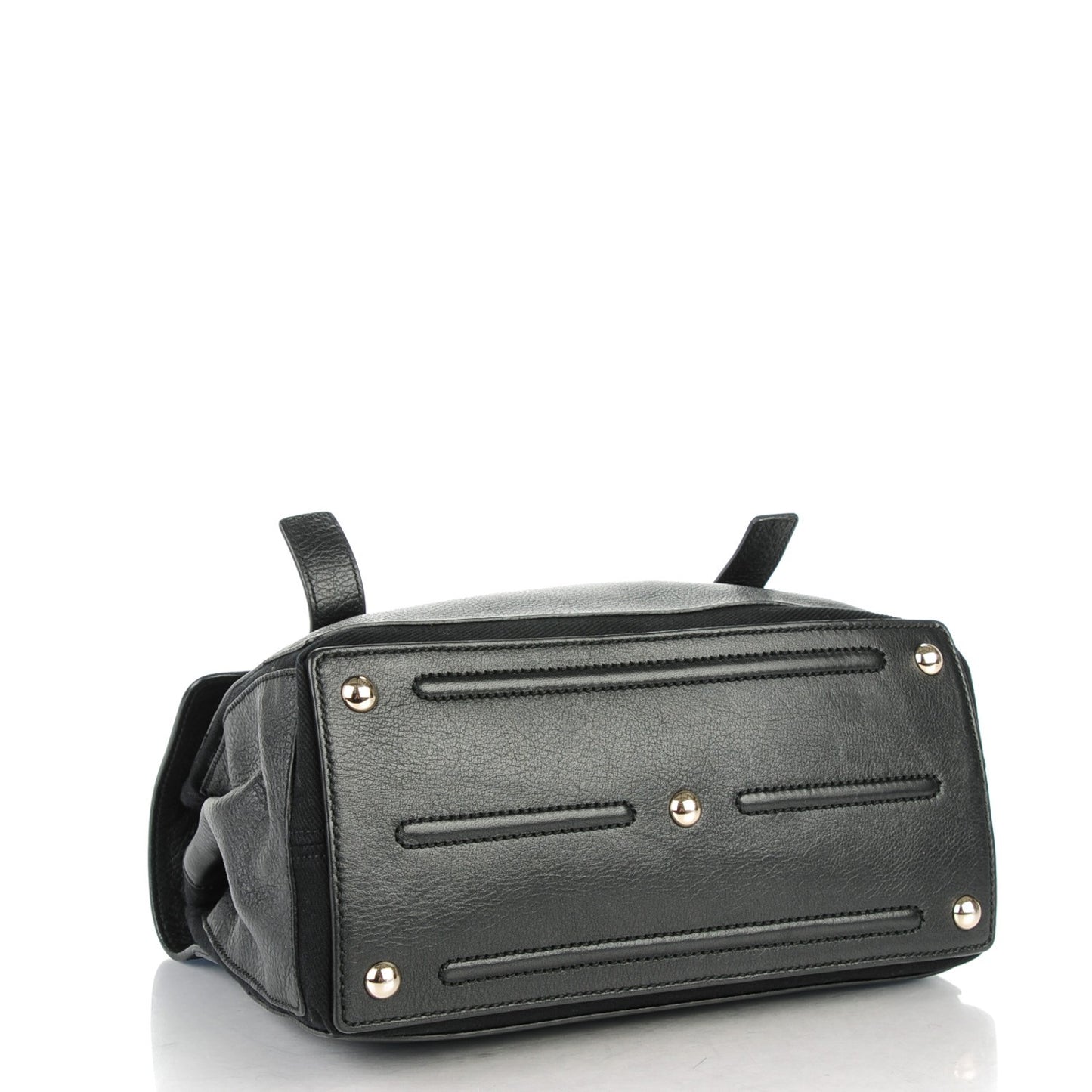 Calfskin Canvas Small Muse Two Black