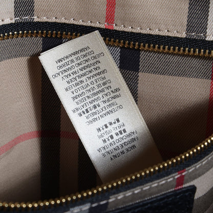 Burberry London Grainy Calfskin Medium Greenwood Bowling Bag Black 18 of 24