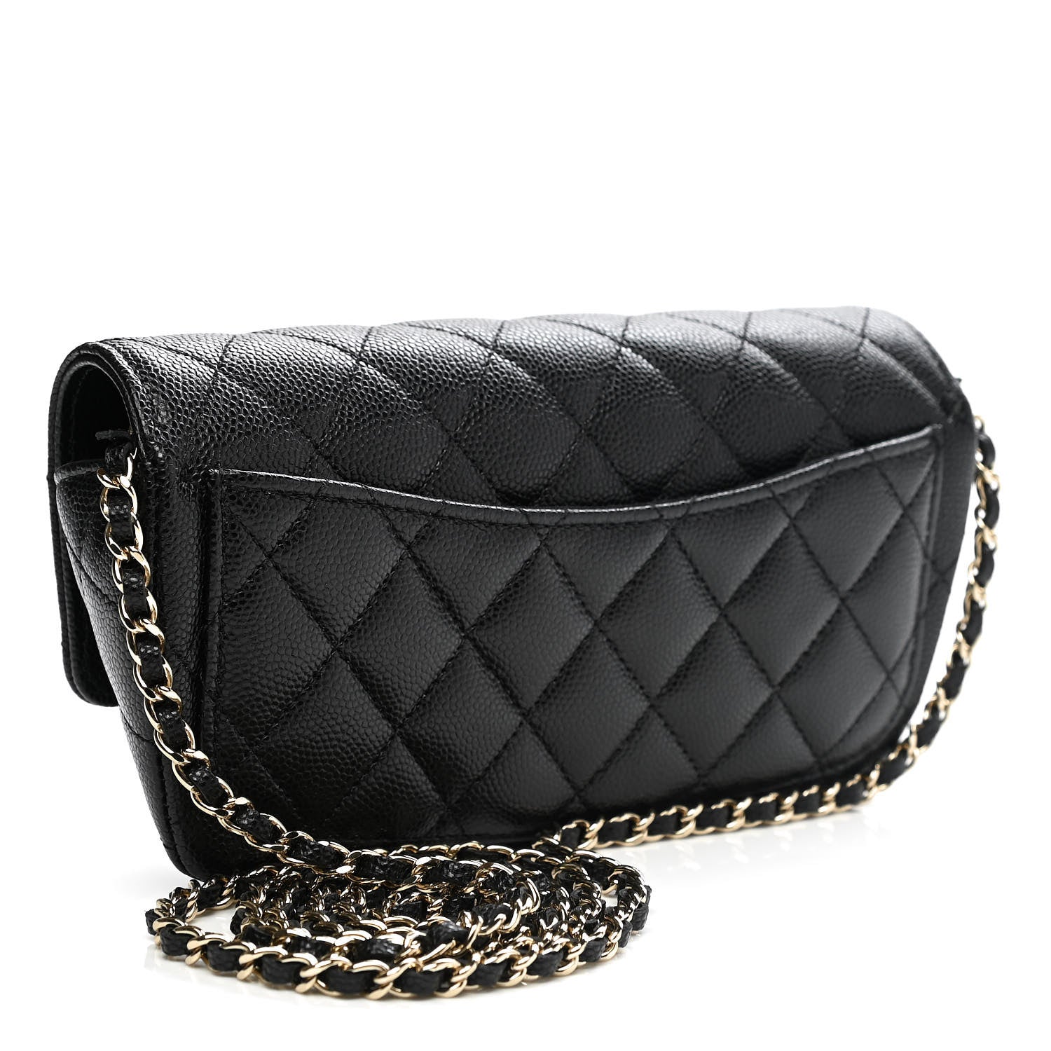 Chanel Caviar Quilted Glasses Case With Chain Black 3 of 9