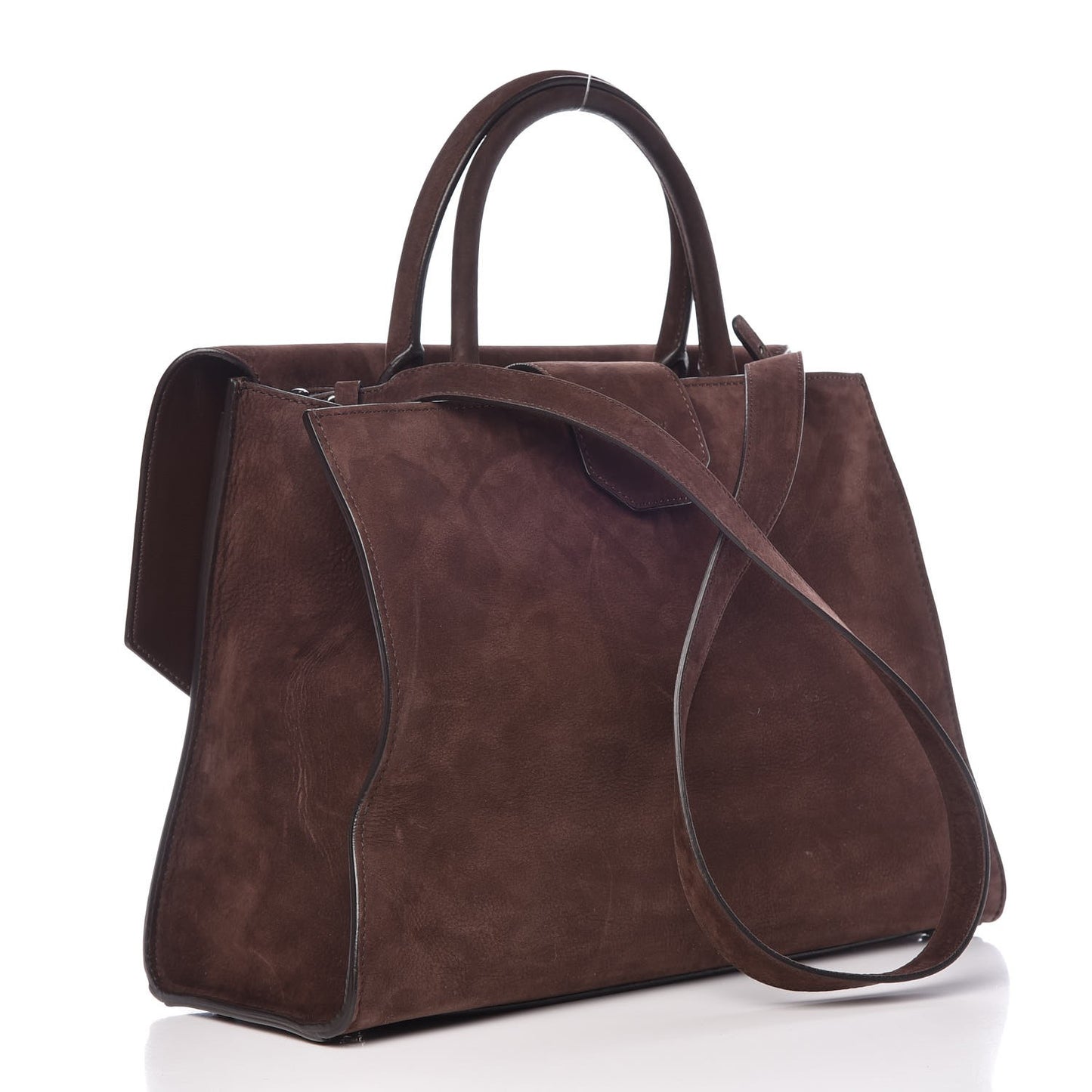 Suede Medium Obsedia Satchel Brown