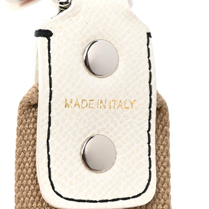Dolce & Gabbana Canvas Dauphine Studded Bandistico Strap Beige White 5 of 6