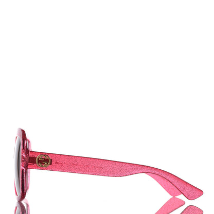 Gucci Square Frame GG 0036S Sunglasses Glitter Pink 3 of 7