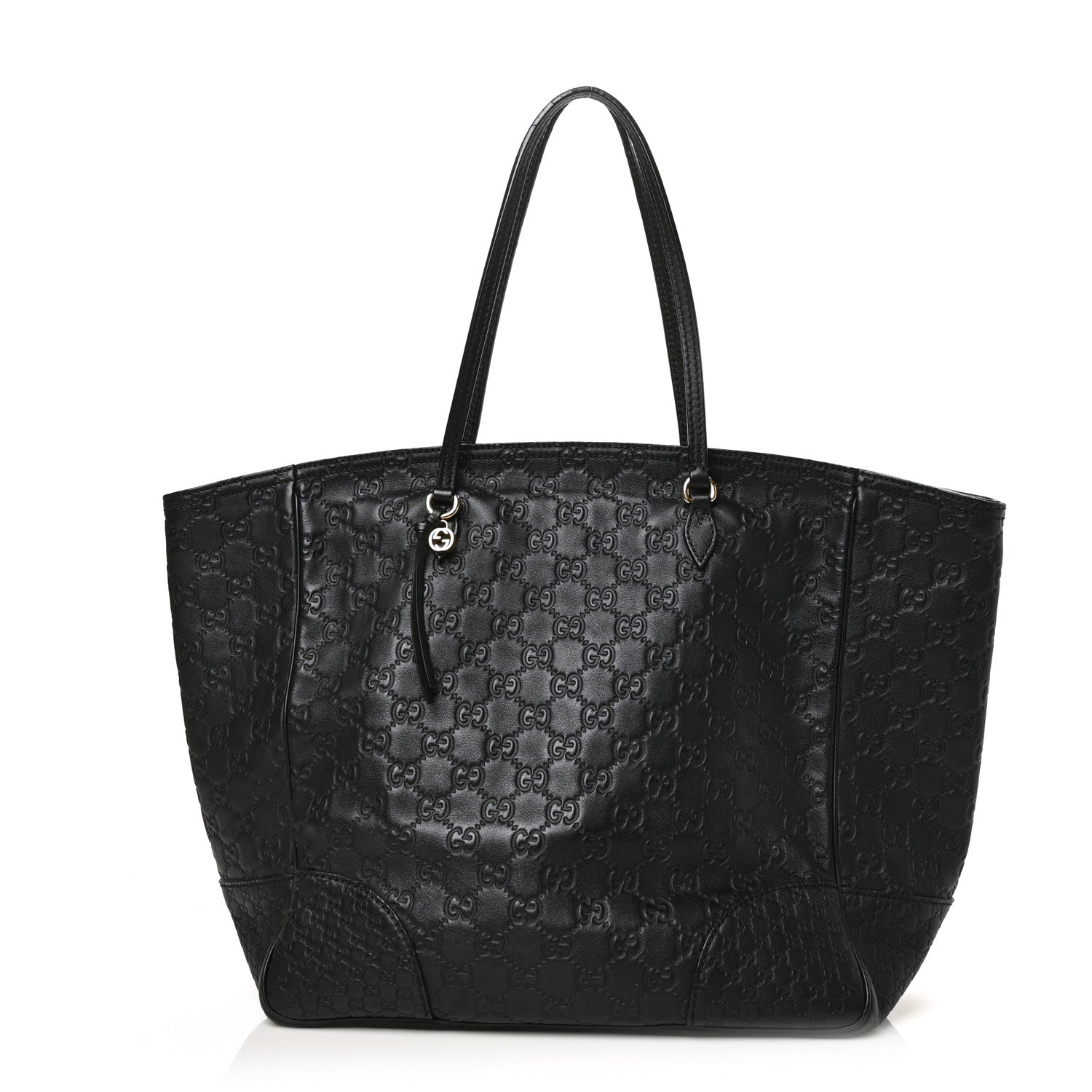 Gucci Guccissima Medium Bree Zippered Tote Black 1 of 8